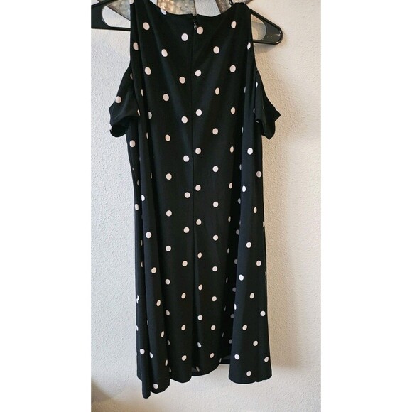 Lauren by Ralph Lauren Women's Polka-Dot Trapeze Jersey Dress Casual  Size 12. - Picture 4 of 11
